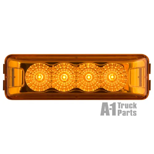 4-Led Snap-In Thinline Yellow Marker/Clearance Light, Male Pin | Optronics Mcl63abp 1
