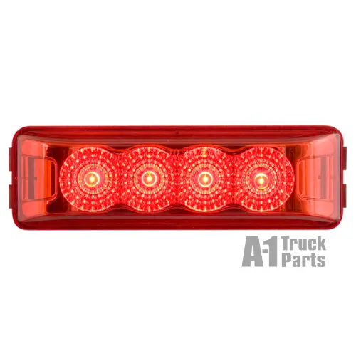 4-Led Snap-In Thinline Red Marker/Clearance Light, Male Pin | Optronics Mcl63rbp 1