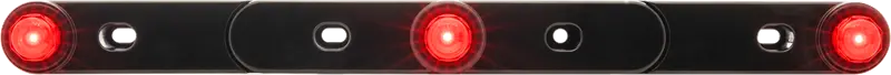 3-Led Red Identification Light Bar W/ Black Molded Base W/ Hinged Sections | Optronics Mcl924rb 1