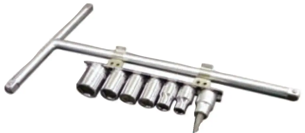1/4" Drive Mini T-Handle Set With 6Mm 8Mm 10Mm 12Mm 13Mm #2 Included 1
