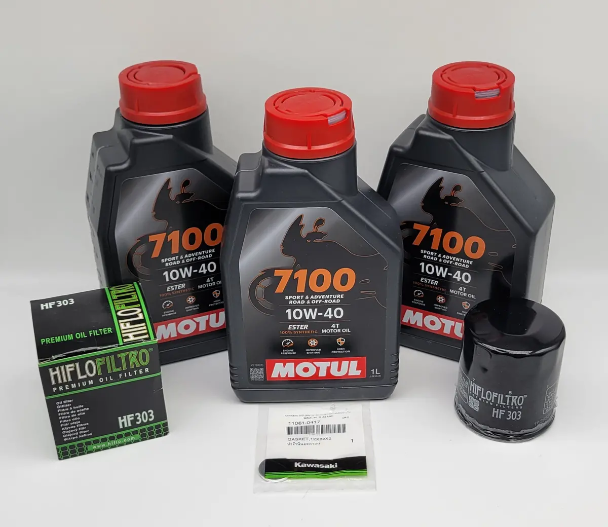 2024-2025 Kawasaki Z500 Oil Change Kit 10W40 1