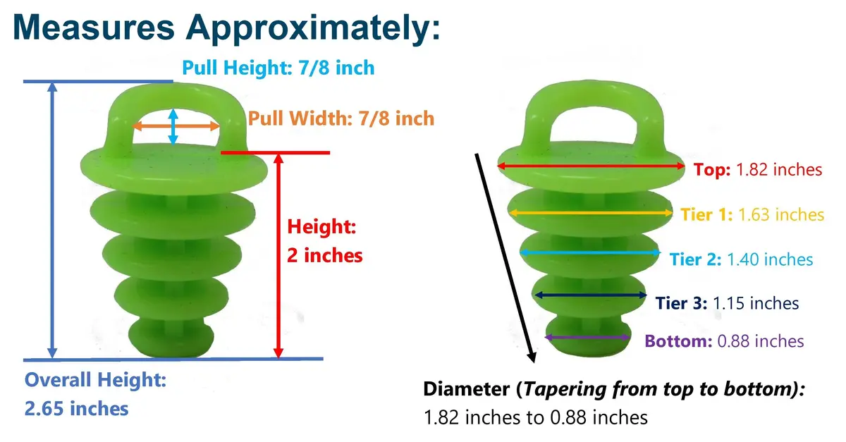 Kayak Scupper Plug | Sit On Top Kayak Hole Plugs Neon Green / Glow-In-The-Dark 3