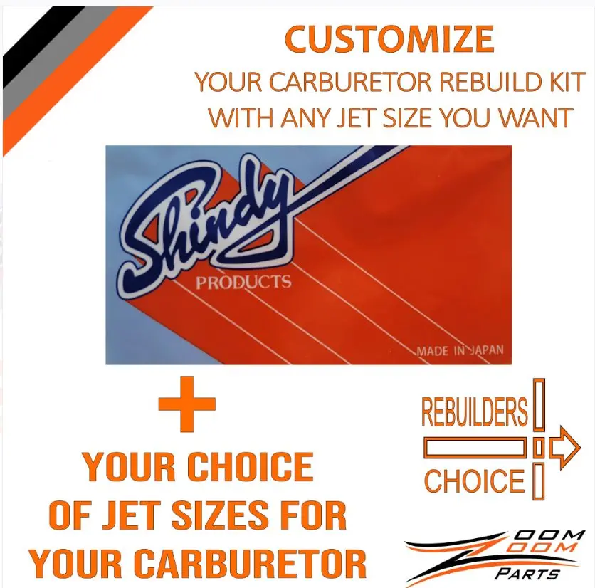 Rebuilders Choice Shindy Carburetor Rebuild Kit 03-410 & Custom Jetting 2003-2005 Polaris Scrambler 500 1