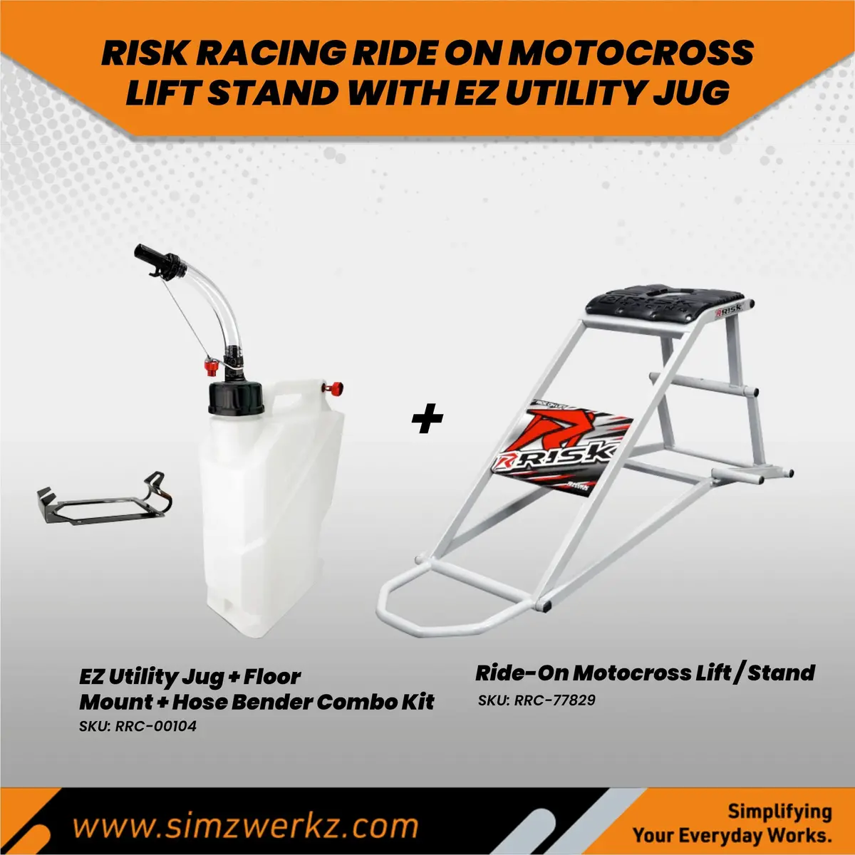 Risk Racing Ride On Motocross Lift Stand With Ez Utility Jug 1