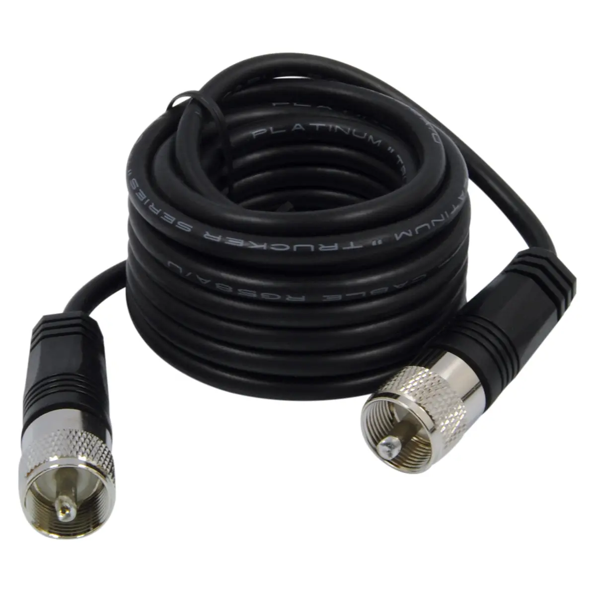 12' Cb Antenna Black Coax Cable With Pl-259 Connectors | Roadpro Rp12cc 1