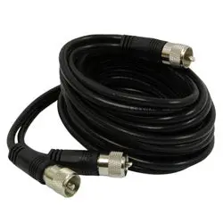 12' Cb Antenna Co-Phase Black Coax Cable With (3) Pl-259 Connectors | Roadpro Rp12ccp 1