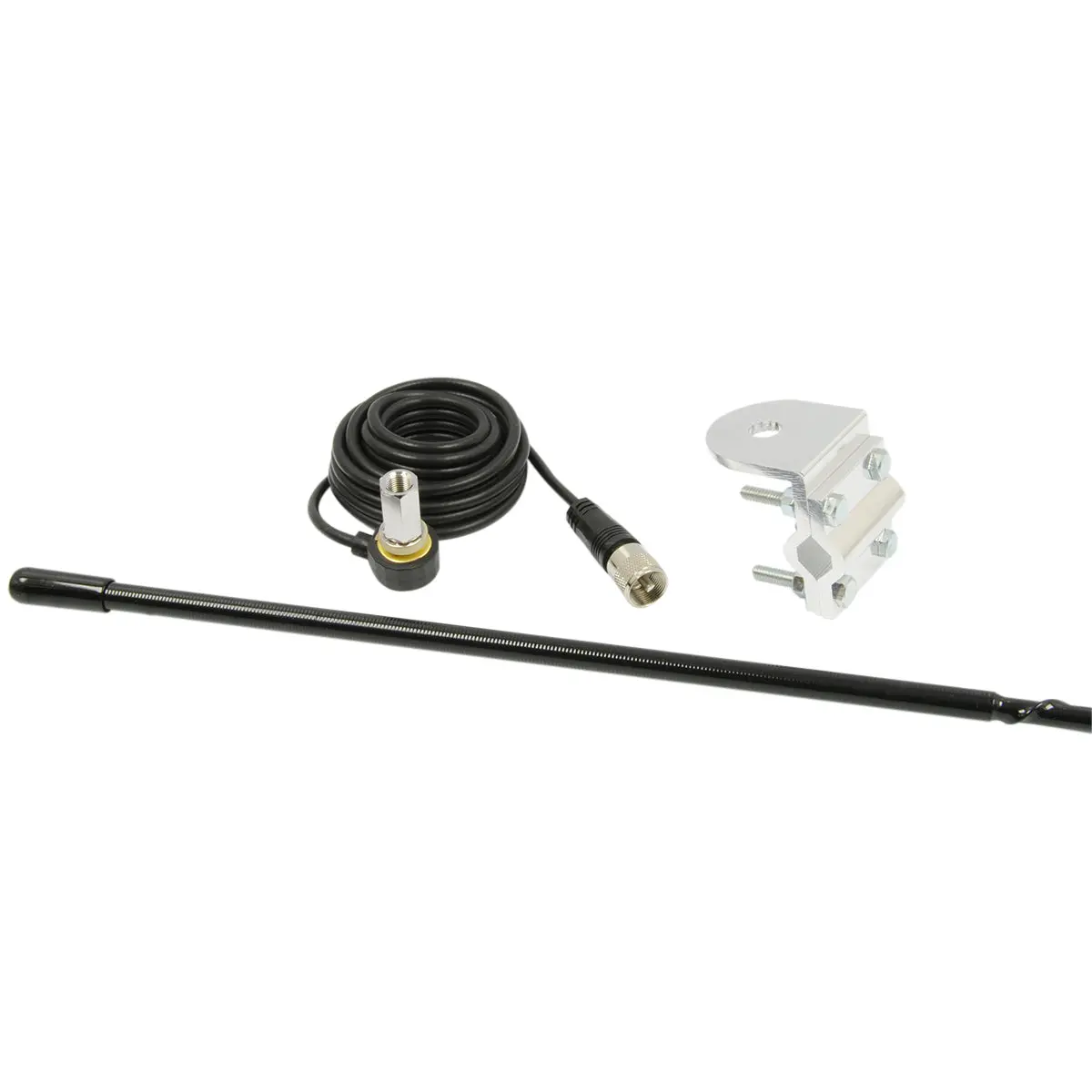 3' Platinum Series Single Black Mirror Mount Cb Antenna Kit, 1000W | Roadpro Rpps13kb 1
