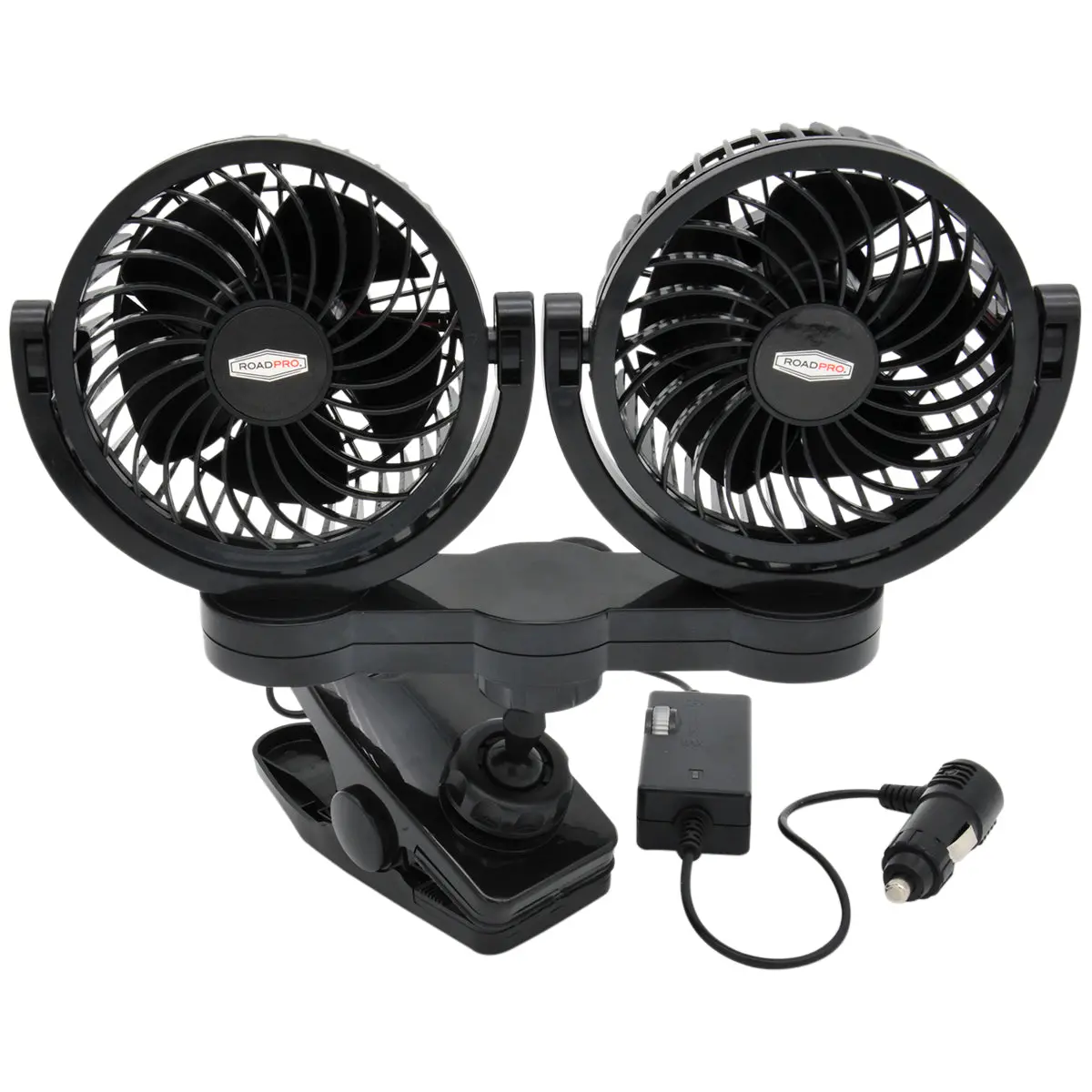 12V Dual Fan With Mounting Clip | Roadpro Rpsc8572 1