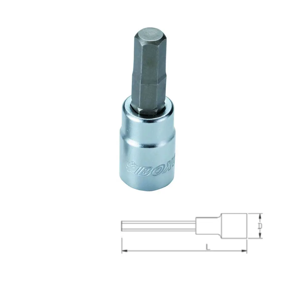 3/8" Dr. Hex Bit Socket W/ Frosty Finish 1