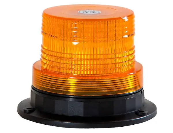 4" Led Amber Beacon Light With Plug For Snow Plow Drivers, Work Trucks, Construction Vehicles, Landscapers | Sl501a Buyers Products 1