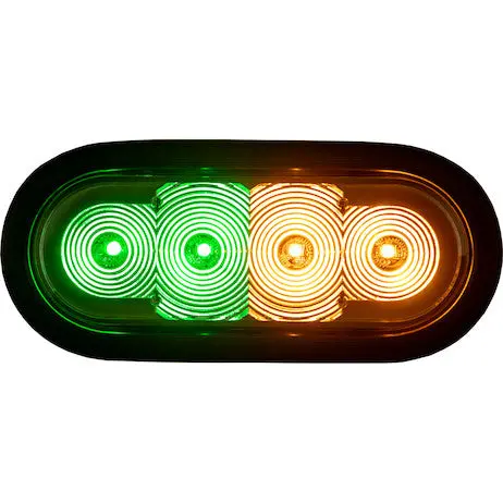 6 Inch Led Oval Strobe Light-Amber/Green Leds | Sl62ag Buyers Products 1