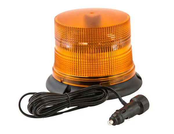 5" Amber Led Programmable Strobe Beacon Light, W/ Auxiliary Plug | Buyers Products Sl675alp 1