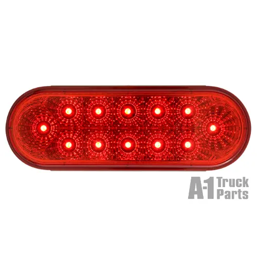 12-Led 6" Oval Red Stop/Turn/Tail Light, Pl-3 Connection For Grommet Mount | Optronics Stl22rbp 1