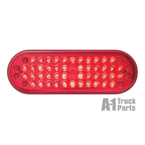6" Oval 48-Led Red Stop/Turn/Tail Light, Pl-3 Connection For Grommet Mount | Optronics Stl70rb 1