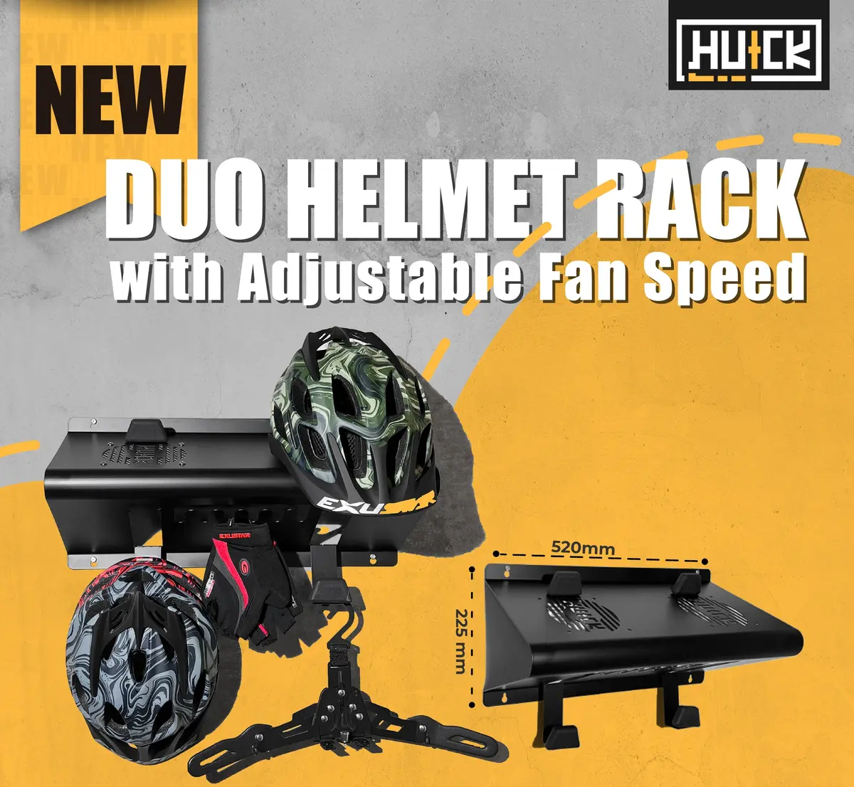 Duo Helmet Rack With Adjustable Fan Speed 1