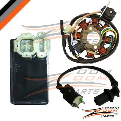 Gy6 50 8 Pole Magneto Stator Coil Ignition Coil Cdi Box 50Cc Stock Atv Go Kart 1