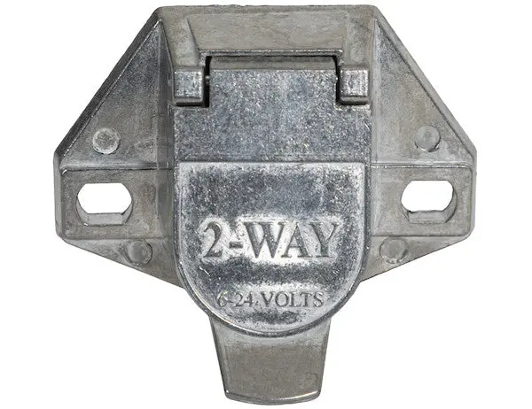 Truck Side 2-Way Die Cast Zinc Trailer Connecter, Vertical Pin Arrangement | Buyers Products Tc1012 1