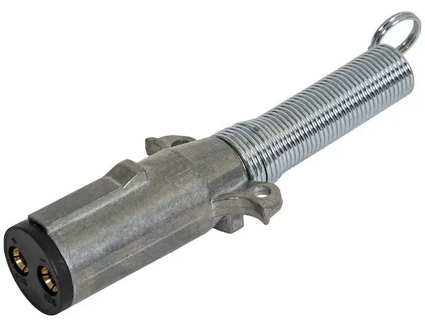 2 Way Die Cast Zinc Trailer Connector W/ Horizontal Pins With Springs, Trailer Side | Buyers Products Tc2002 1
