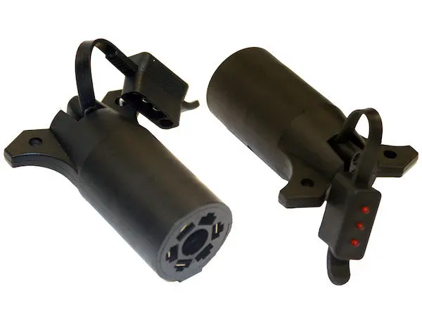 7-Way To 4-Flat Trailer Connector Adapter W/ Led Tester | Buyers Products Tc2074t 1