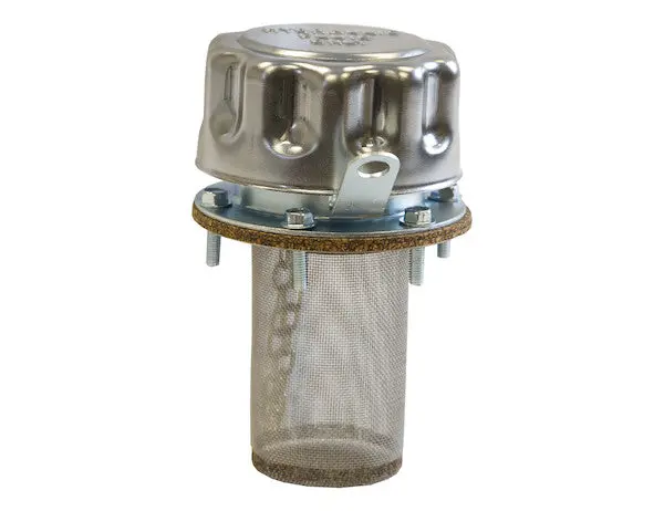 Chrome Filler-Strainer Breather Cap Assembly With Locking Tab | Buyers Products Tfa005715l 1