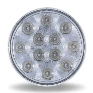 4″ Heated Lens Clear Red Stop, Turn & Tail Round Led Light | Tled-412Hcr Trux 1