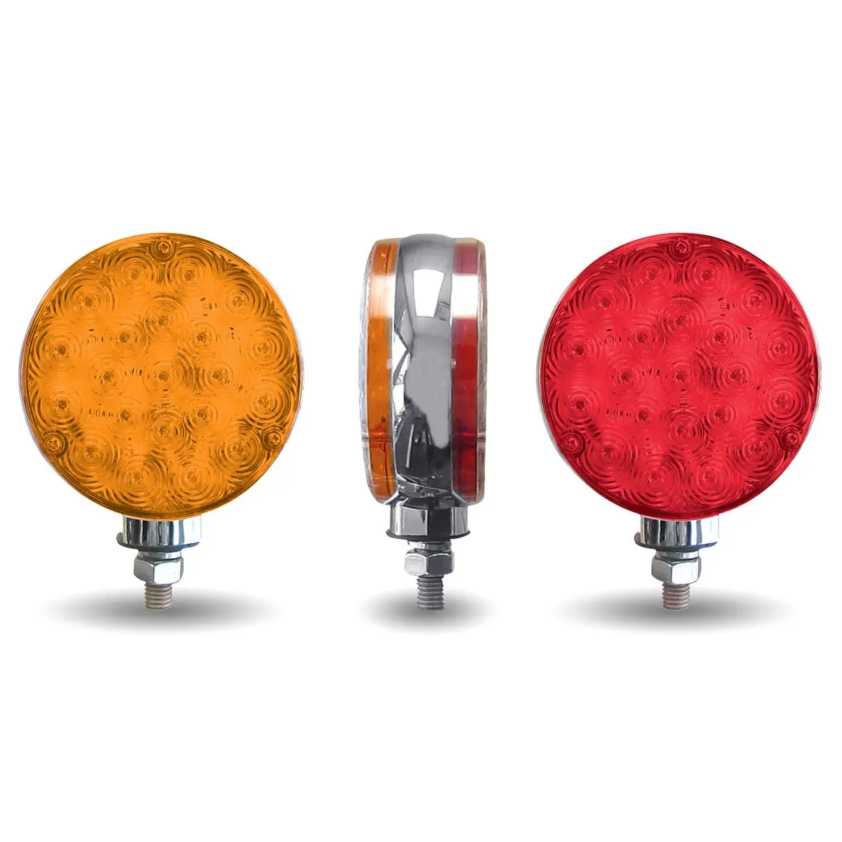 Amber / Red Turn & Marker Double Face Round Super Value Led Light - 42 Diodes | Tled-Dff Trux Accessories 1