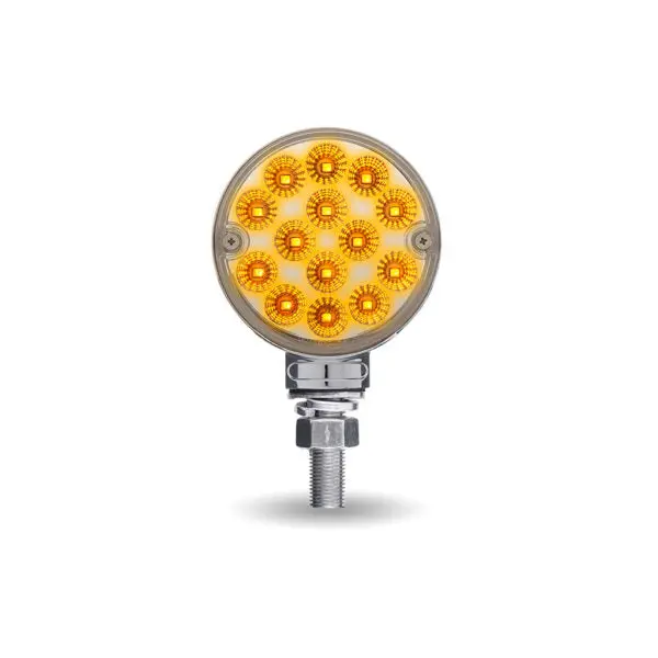 Clear Amber/Red Turn & Marker 3" Mini Double Face Round Reflector Led Light | Tled-Dl3xc Trux Accessories 1