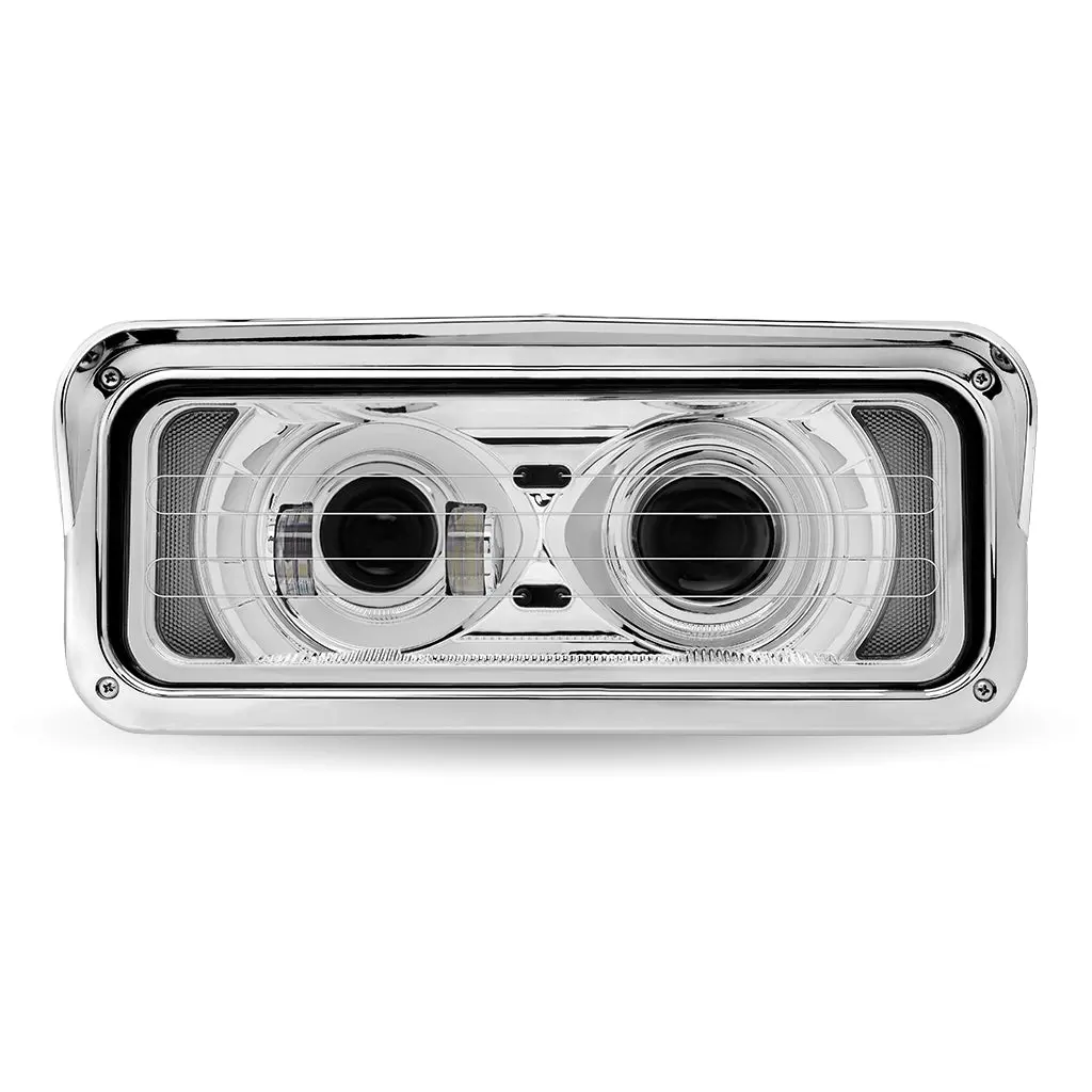 Universal Heated Led Projector Headlight Assembly With Glow Position & Marker Led Accents – Chrome (Passenger Side) | Tled-H127 Trux Accessories 1