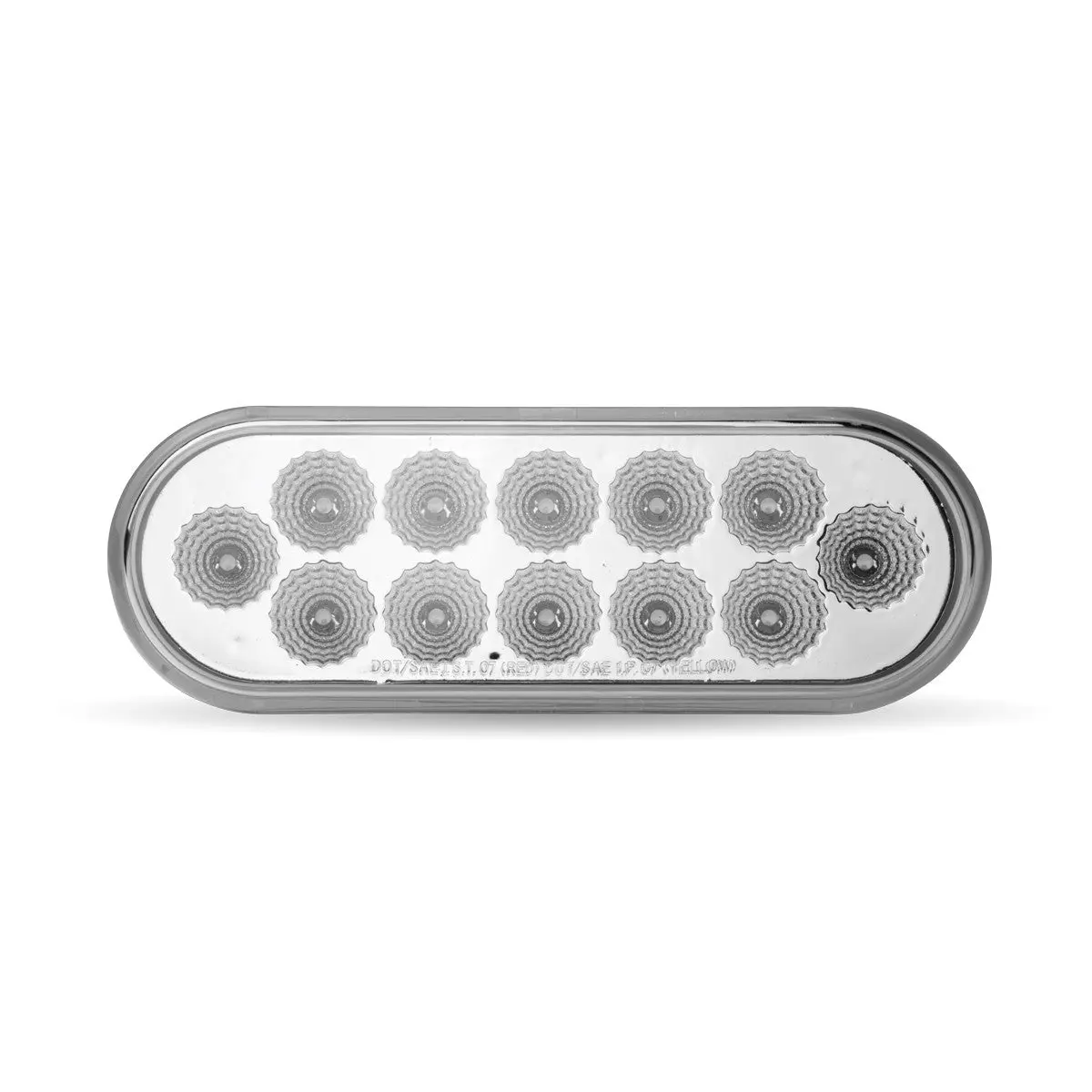 Red Stop, Turn, & Tail To Amber Strobe 6" Oval 12-Led Light | Trux Accessories Tled-Ox60ras 1