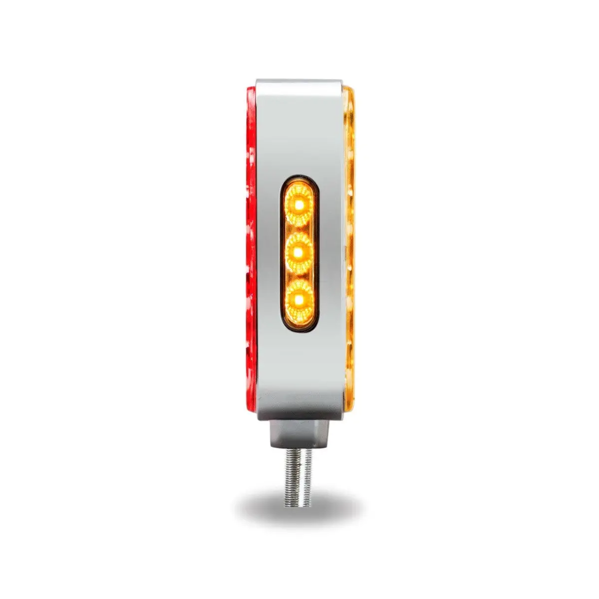 Amber/Red 38 Led Turn Signal And Marker Double Face Fender Light With Chrome Reflector | Trux Accessories Tled-Sdx 1