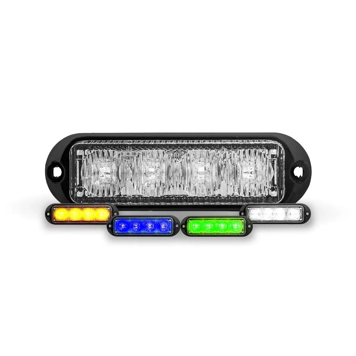 Class 1 Directional 4 Led Surface Mount 4 Color (Amber, White, Blue, Green) Strobe Light W/ 36 Flash Patterns | Tled-W34fc Trux Accessories 1