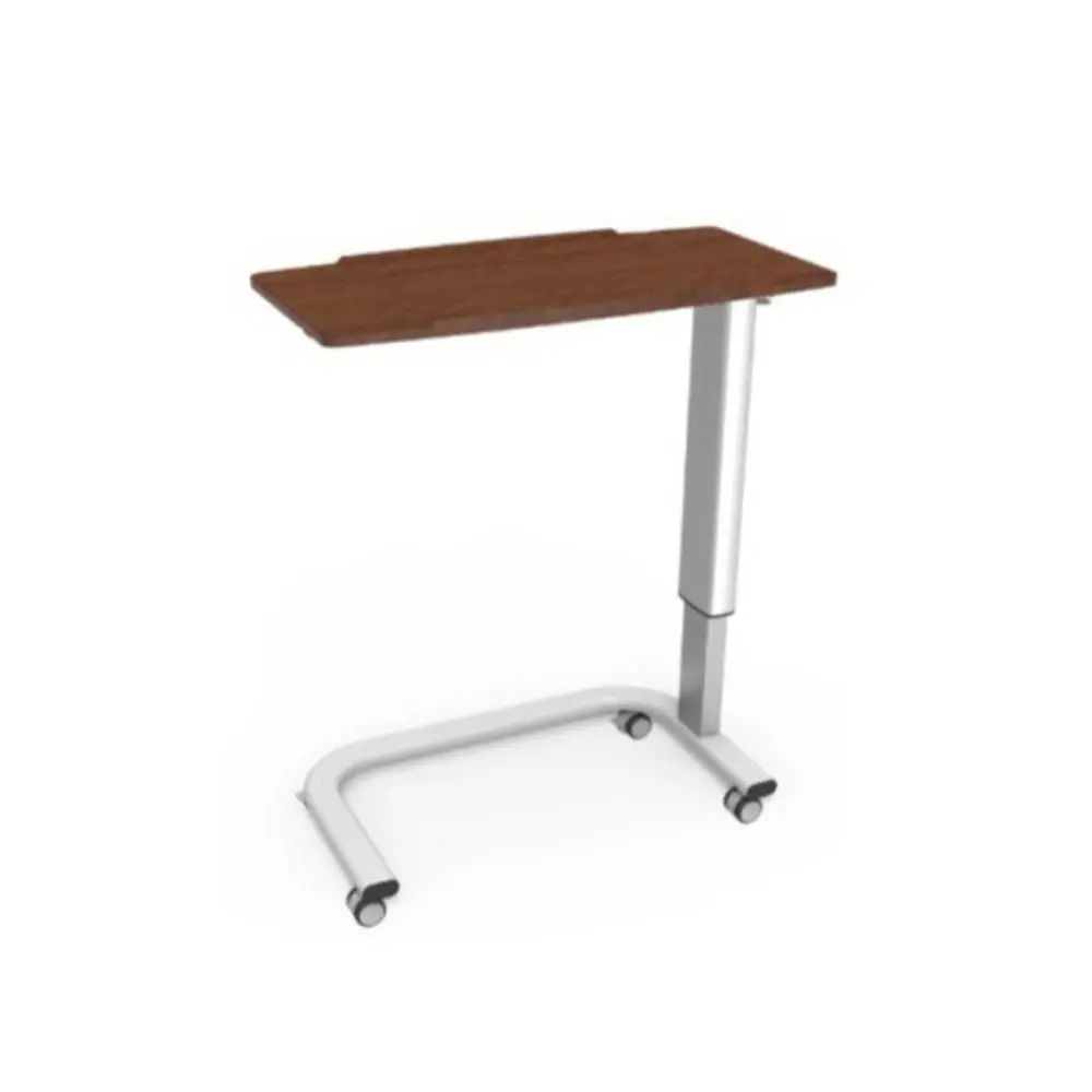 Wooden Texture Overbed Table On Castors 2