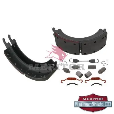 Lined Brake Shoe Kit With Hardware | Remanufactured | Meritor Xk2124702qp 1