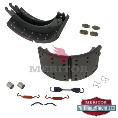 Lined Brake Shoe Kit With Hardware | Remanufactured | Meritor Xk2124707qp 1
