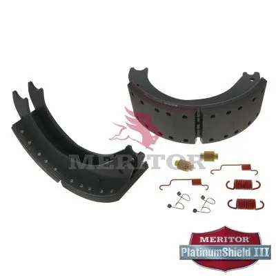 Lined Brake Shoe Kit With Hardware For 16.50" X 5" Eaton Brakes | Remanufactured | Meritor Xk2124719e 1