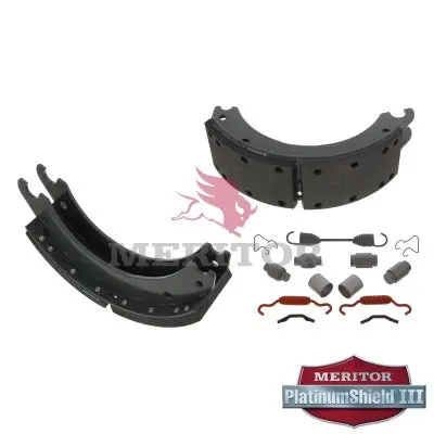 Lined Brake Shoe Kit With Hardware | Remanufactured | Meritor Xk3124702qp 1