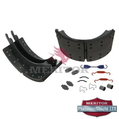 Lined Brake Shoe Kit With Hardware | Remanufactured | Meritor Xk3124707qp 1