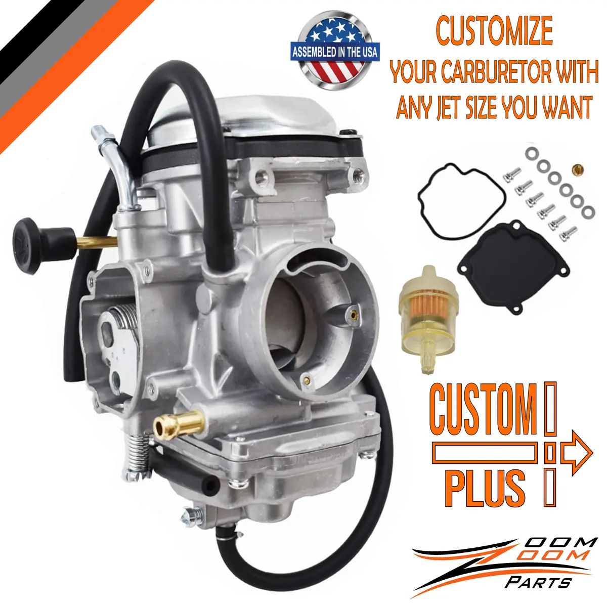 Custom Plus Carburetor Yamaha Big Bear 350 Yfm 350 Yfm350 4X4 Atv 1997-1998 1
