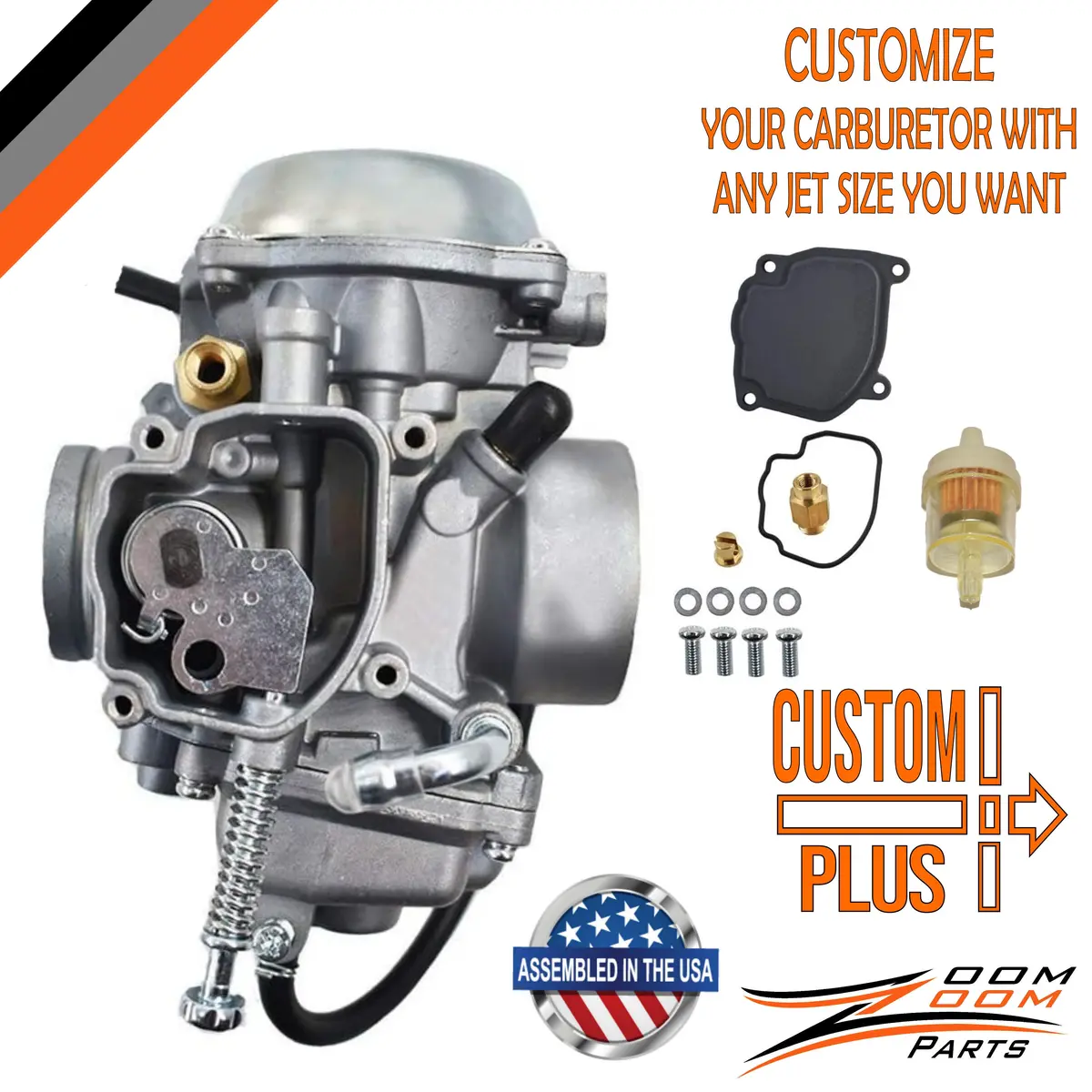 Custom Plus Polaris Sportsman 500 Carburetor 4X4 Atv Quad Carb 1996 1997 1998 Non Ho 1