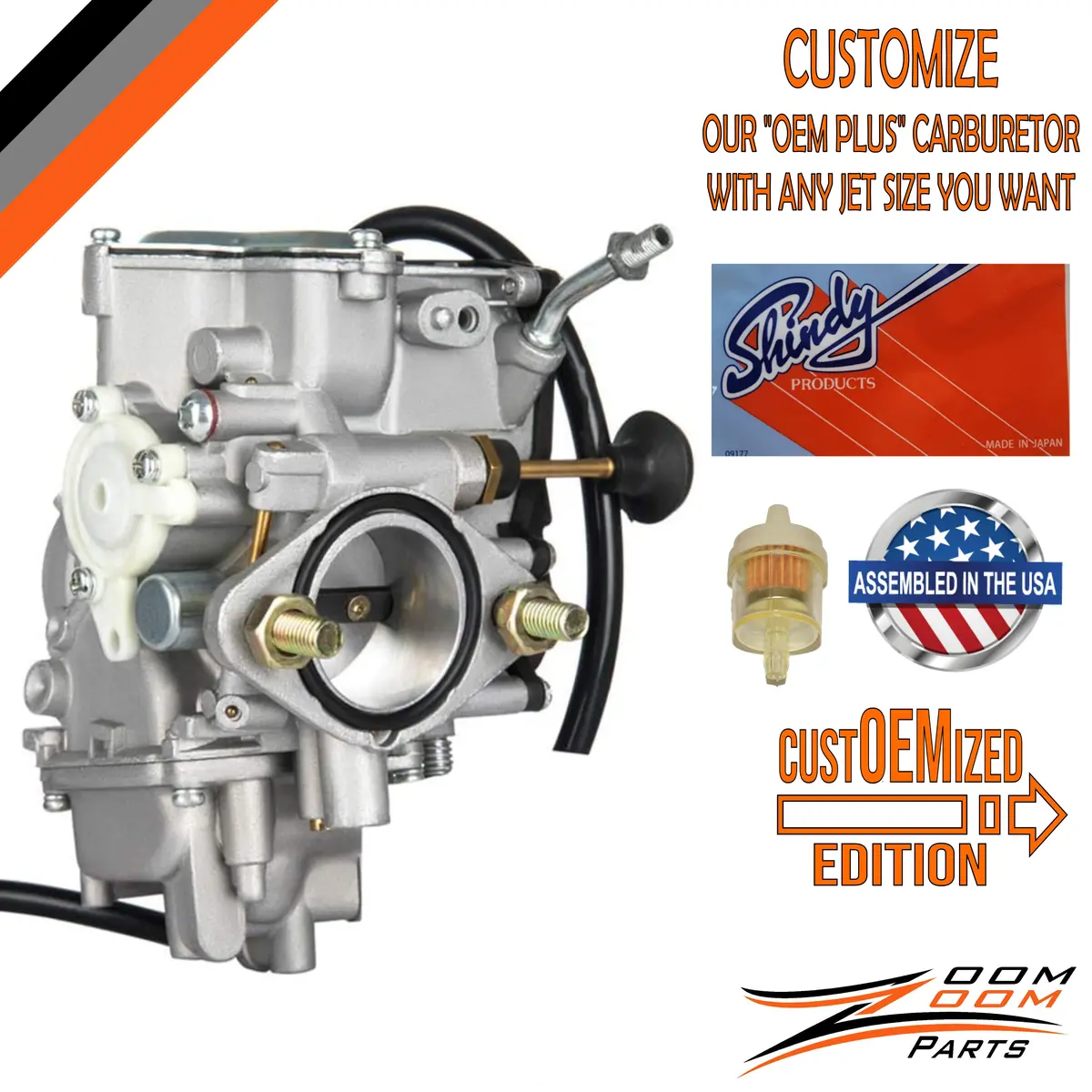 Custoemized Carburetor Carb For 1989 - 1993 Yamaha Moto4 Moto-4 350 Yfm 350 Atv Quad 1