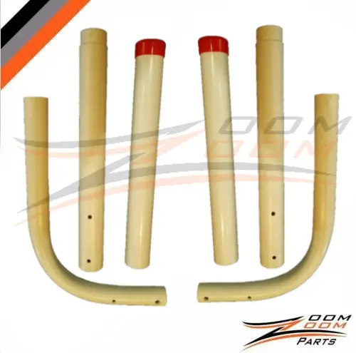 Boat Trailer Guides Pvc Clamp On Adjustable 46" Tall Brackets Pair Set 2