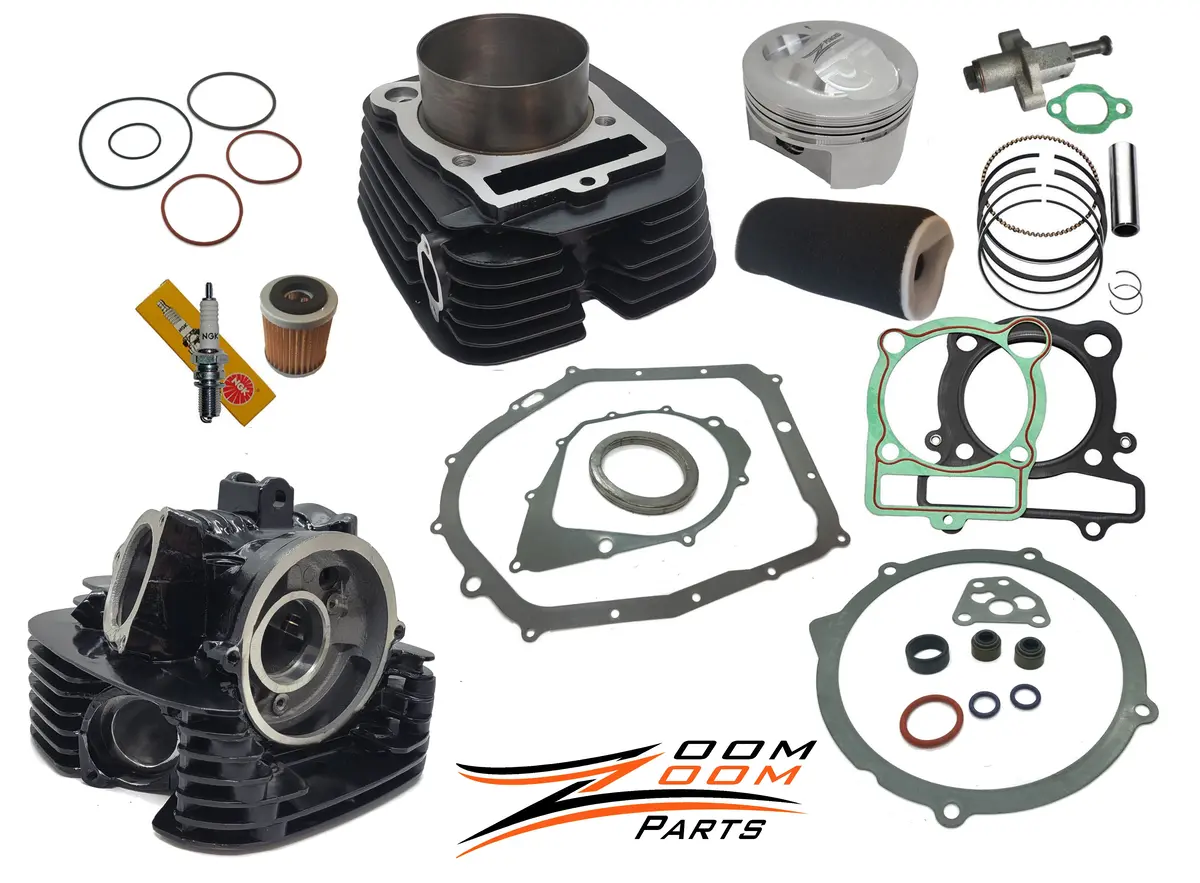 1987 - 2004 Yamaha Warrior 350 Yfm 350 Forged Big Bore Kit 366Cc & Bare Cylinder Head Complete Rebuild Set 1