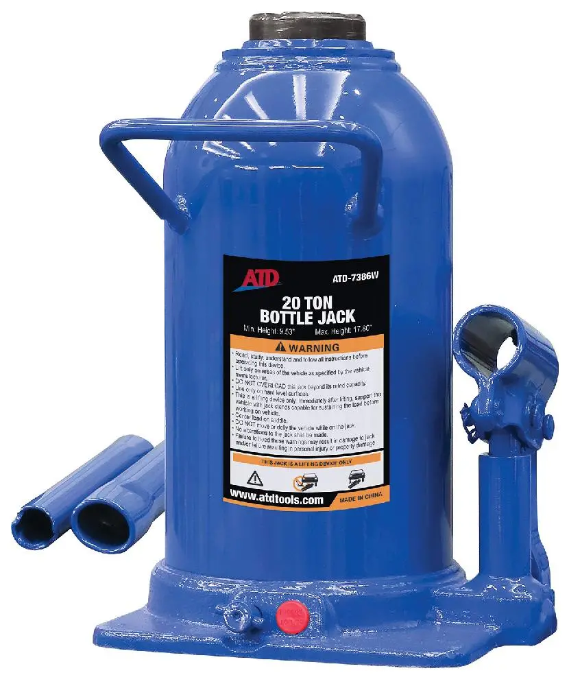 20-Ton Heavy-Duty Hydraulic Side Pump Bottle Jack | 7386W Atd Tools 1