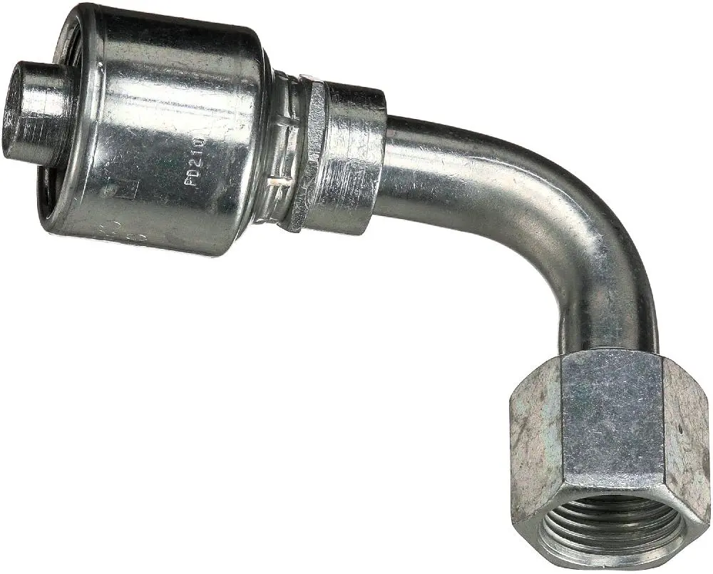 Female Jic 37 Flare Swivel - 90 Bent Tube (Megacrimp) | G25180-1212 Gates 1