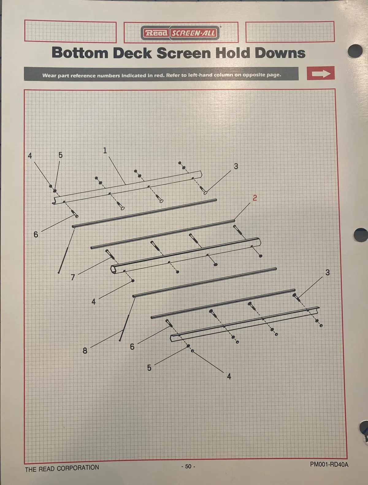 10070 Hex Bolt, Used On The Inside Center Bottom Side Clamps 3 Per Clamp. Read Screen All Model Rd-40 And Rd-90 Screens. 2