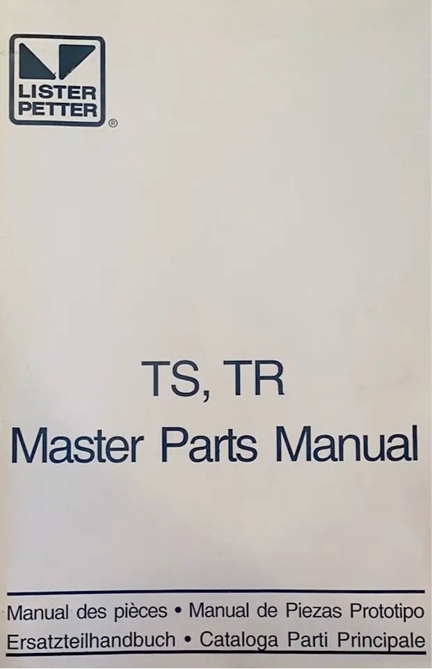 Lister Petter Master Parts Manual For Ts And Tr Engines 1