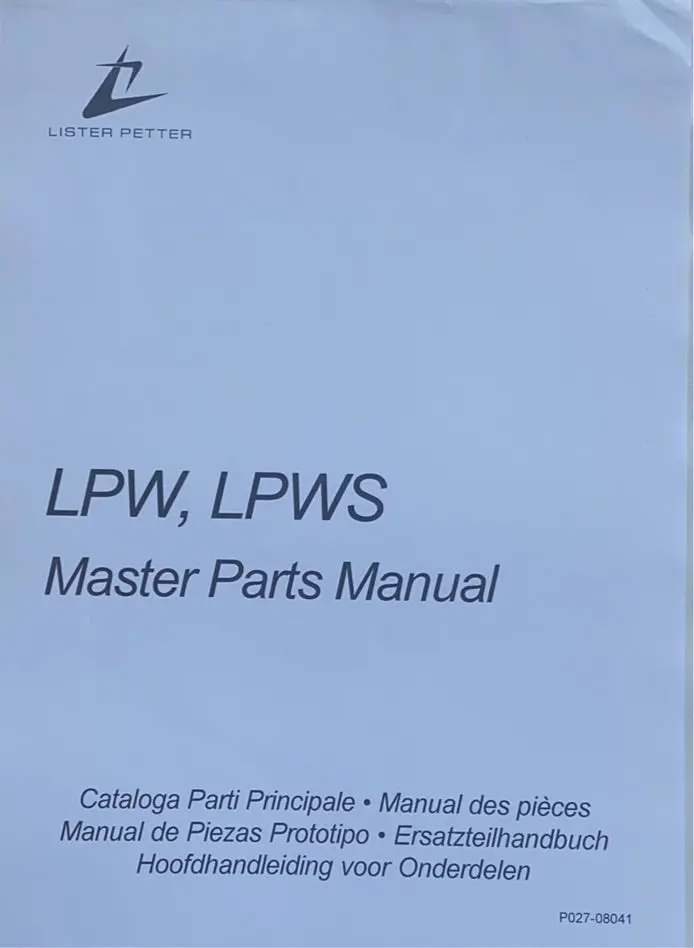 Lpw Lpwt Parts Manual 1