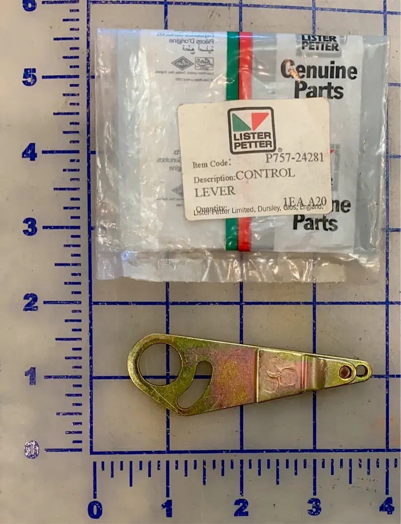 Lister Petter Control Lever 757-24281, Used On Lpw, Lpwt And Lpws Model Engines 1