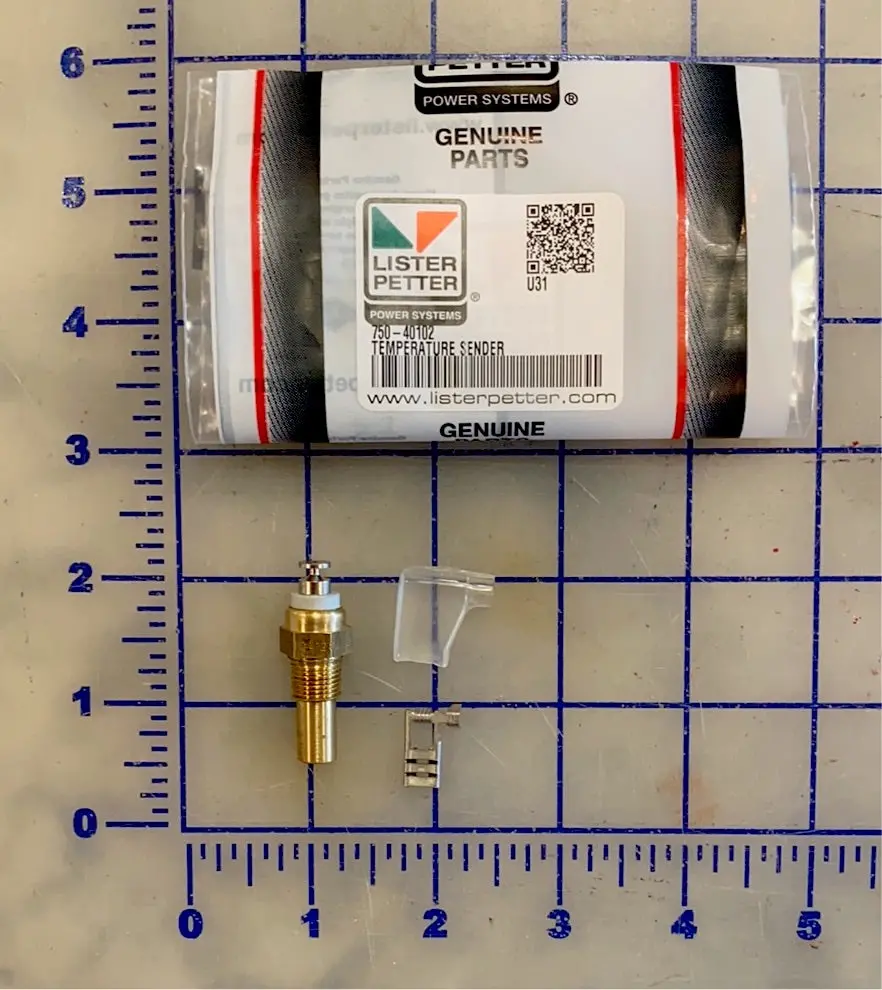 750-40102 Temperature Sender Kit, Used On The Moffett M5000 Forklift And Various Other Lister Petter Alpha Series Engines 1