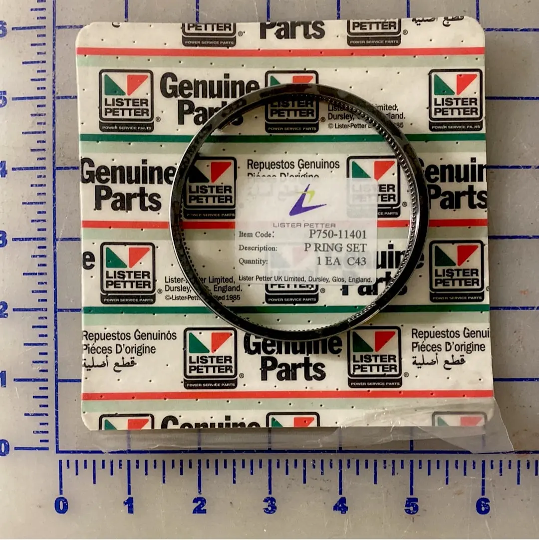 750-11401 Piston Ring Set, Used On The Lpw And The Lpws Lister Petter Series Engines. 1